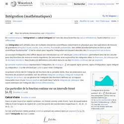 Intégration (mathématiques)