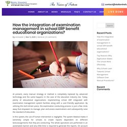 How the integration of examination management in school ERP benefit educational organizations?