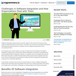 Challenges in Software Integration and How Organizations Deal with Them