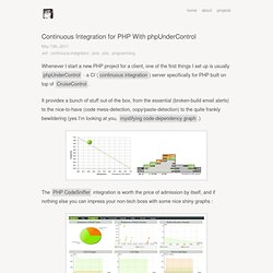 Continuous integration for PHP with phpUnderControl - Recursive Design