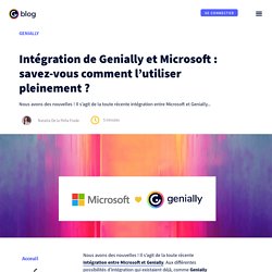 Intégration de Genially avec Microsoft: utilisez-la pleinement !