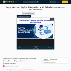 Importance of PayPal Integration with Salesforce PowerPoint Presentation - ID:10392210