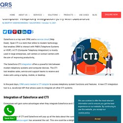 Computer Telephony Integration (CTI) with Salesforce