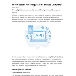 Hire Custom API Integration Services Company – Telegraph