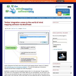 Twitter integration comes to the world of mind mapping software via MindTweet