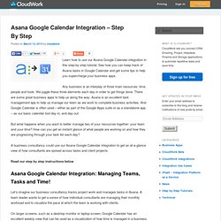 Asana Google Calendar Integration - Step By StepCloudWork Blog
