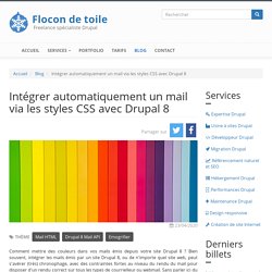 Intégrer automatiquement un mail via les styles CSS avec Drupal 8