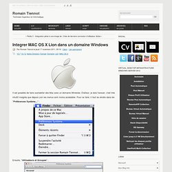 Integrer MAC OS X Lion dans un domaine Windows
