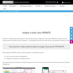 e-sidoc et Pronote désormais interconnectés