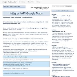 Intégrer l'API Google Maps