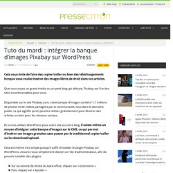 Tuto du mardi : intégrer la banque d’images Pixabay sur WordPress