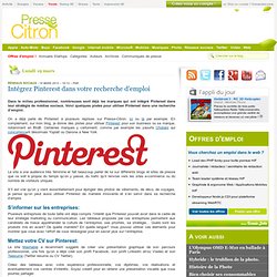 Intégrez Pinterest dans votre recherche d'emploi - Aurora