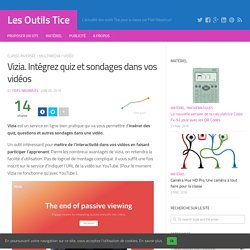 Vizia. Intégrez quiz et sondages dans vos vidéos – Les Outils Tice