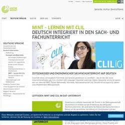 MINT – Lernen mit CLIL - Deutsch integriert in den Sach- und Fachunterricht