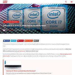 Intel Core i3 vs. i5 vs. i7: Which One Do You Really Need?
