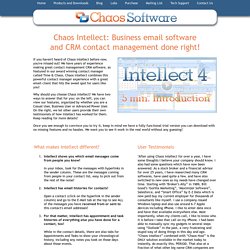 Chaos Intellect email software with complete CRM contact management