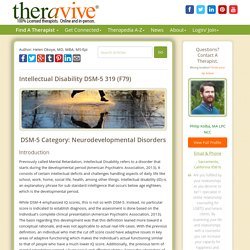 Intellectual Disability DSM­-5 319 (F79) - Therapedia