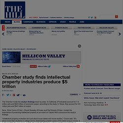 Chamber study finds intellectual property industries produce $5 trillion