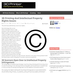 3D Printing And Intellectual Property Rights Issues