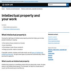 Intellectual property and your work