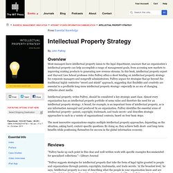 Intellectual Property Strategy - Table of Contents