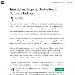 Intellectual Property Protection in Software Industry