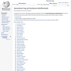 Accenture top 50 business intellectuals - Wikipedia, the free en