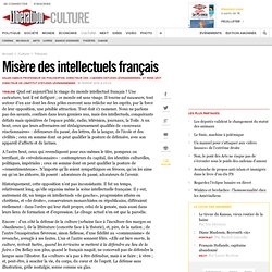 Misère des intellectuels français