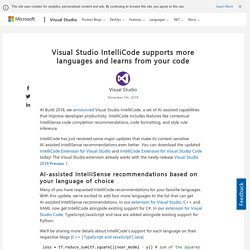 Visual Studio supporte désormais plus de langages