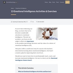13 Emotional Intelligence Activities & Exercises (Incl. PDFs & Tools)