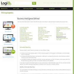 Business Intelligence Defined - LogiXML