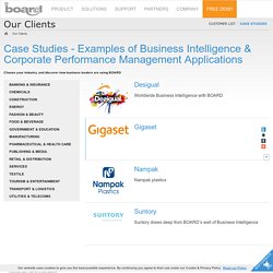 Case Studies - Examples of Business Intelligence & Corporate Performance Management Applications