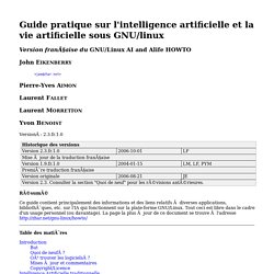 Guide pratique sur l'intelligence artificielle et la vie artificielle sous GNU/linux