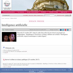 Intelligence artificielle - Sénat