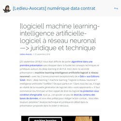 machine learning-Intelligence artificielle-logiciel à réseau neuronal