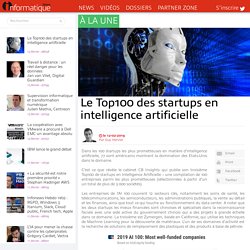 Le Top100 des startups en intelligence artificielle