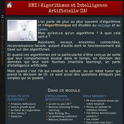 Algorithmes et Intelligence Artificielle (IA)
