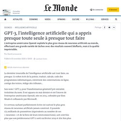 GPT-3, l’intelligence artificielle qui a appris presque toute seule à presque tout faire