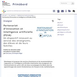 Partenariat d'innovation et intelligence artificielle (P2IA)