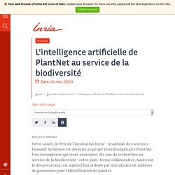 INRIA 24/11/20 L'intelligence artificielle de PlantNet au service de la biodiversité