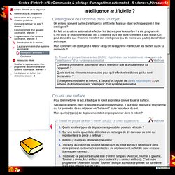 Centre d'intérêt n°6 : Commande & pilotage d'un système automatisé - 5 séances, Niveau : 4e - Intelligence artificielle ?