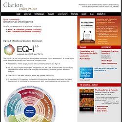 Emotional Intelligence - Assessments - Clarion Enterprises