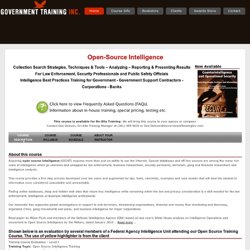 Open-Source Intelligence : Collection Search Strategies, Techniques & Tools – Analyzing – Reporting & Presenting Results