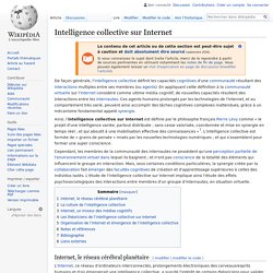 Intelligence collective sur Internet