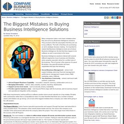 The Biggest Mistakes in Buying Business Intelligence Solutions