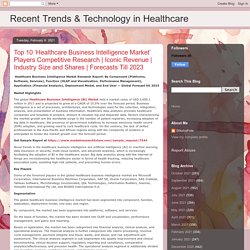 Recent Trends & Technology in Healthcare: Top 10 ‘Healthcare Business Intelligence Market’ Players Competitive Research