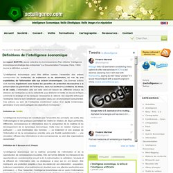 Définitions de l’intelligence économique