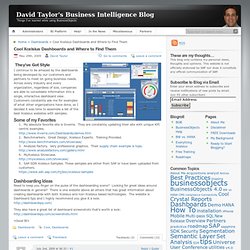 David Taylor's Business Intelligence Blog » Cool Xcelsius Dashboards and Where to Find Them