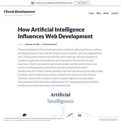 How Artificial Intelligence Influences Web Development – 1Touch Development