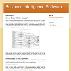 Business Intelligence Software: How to Create Effective Visuals?